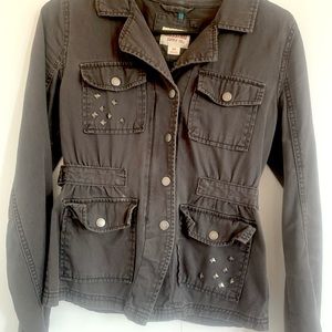 Charcoal Gray Jacket with Studs
